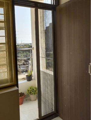 pleated mosquito net door